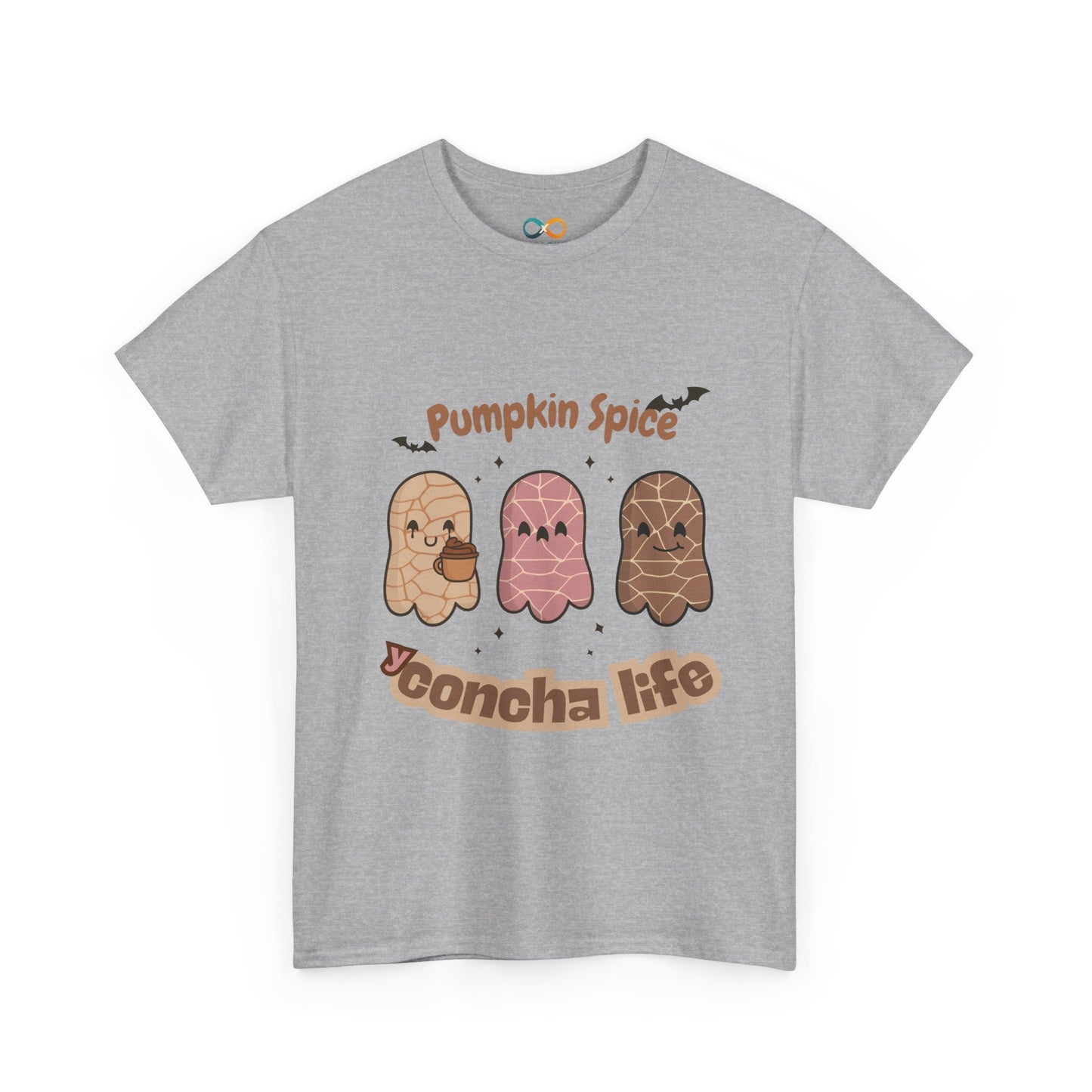 Pumpkin Spice Concha Life Halloween Tee, Unisex Cotton T-Shirt for Fall Festivals, Cute Autumn Apparel, Gift for Pumpkin Spice Lovers, Cozy Casual Wear