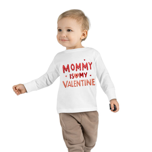 Toddler Tee ' Mommy Is My Valentine ' Long Sleeve Valentine's Shirt
