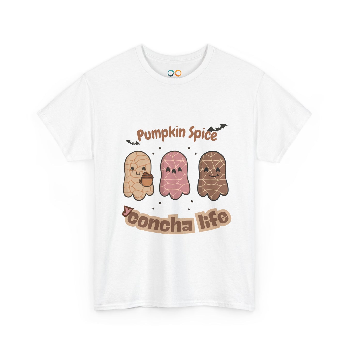 Pumpkin Spice Concha Life Halloween Tee, Unisex Cotton T-Shirt for Fall Festivals, Cute Autumn Apparel, Gift for Pumpkin Spice Lovers, Cozy Casual Wear