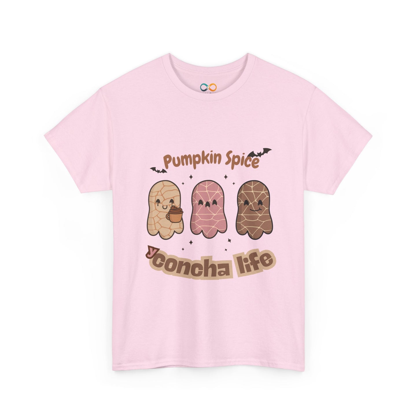 Pumpkin Spice Concha Life Halloween Tee, Unisex Cotton T-Shirt for Fall Festivals, Cute Autumn Apparel, Gift for Pumpkin Spice Lovers, Cozy Casual Wear