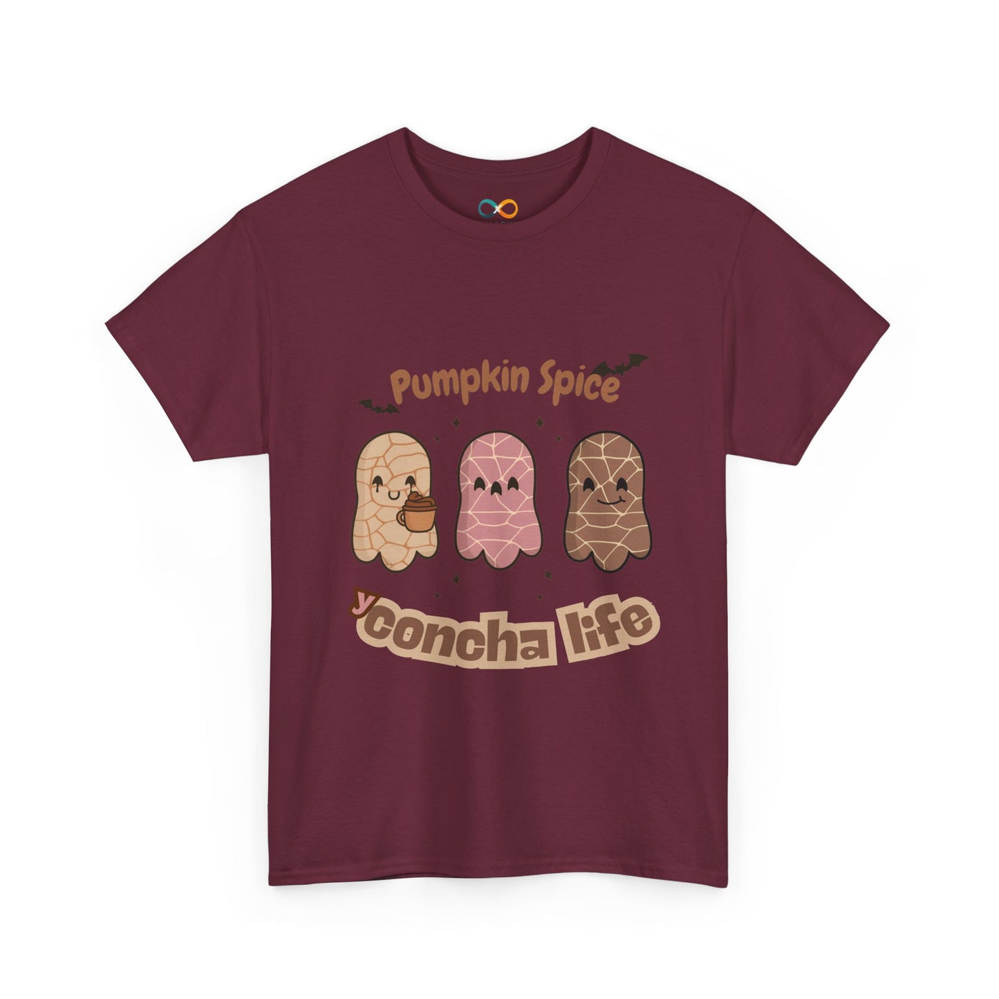 Pumpkin Spice Concha Life Halloween Tee, Unisex Cotton T-Shirt for Fall Festivals, Cute Autumn Apparel, Gift for Pumpkin Spice Lovers, Cozy Casual Wear
