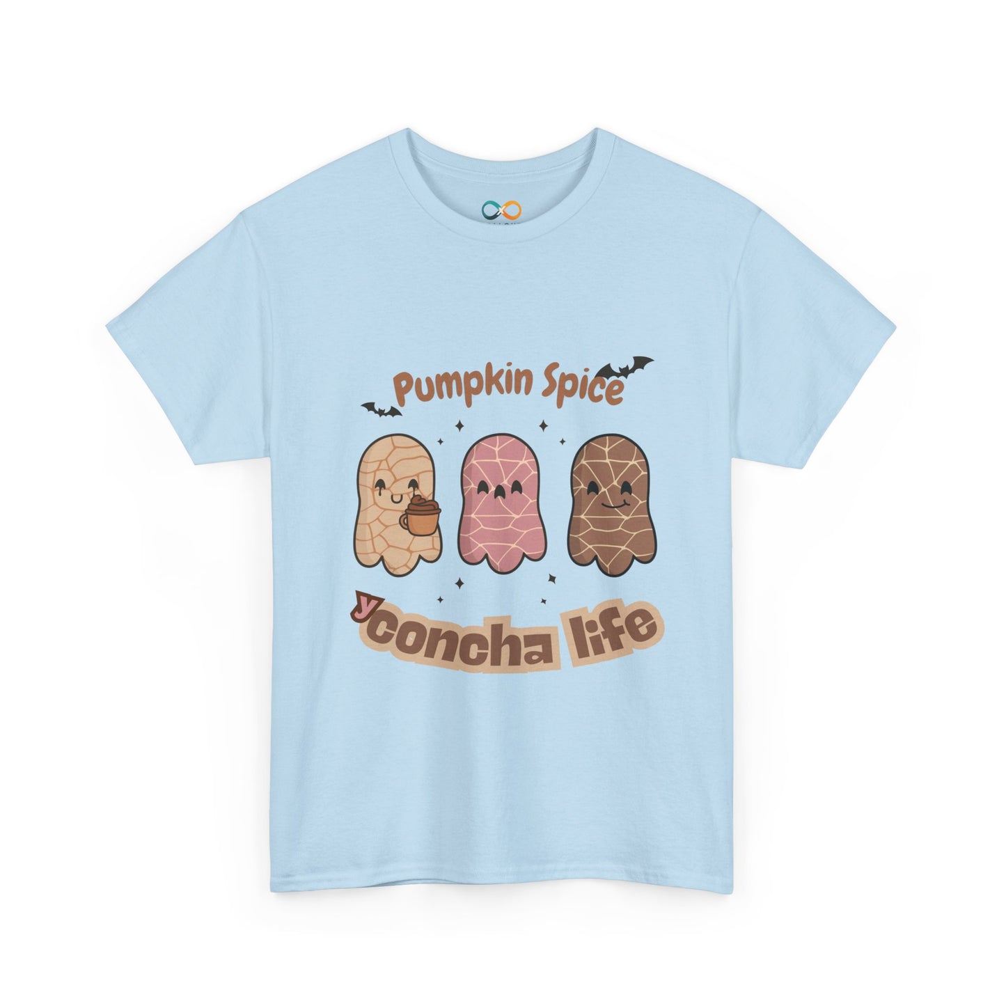 Pumpkin Spice Concha Life Halloween Tee, Unisex Cotton T-Shirt for Fall Festivals, Cute Autumn Apparel, Gift for Pumpkin Spice Lovers, Cozy Casual Wear