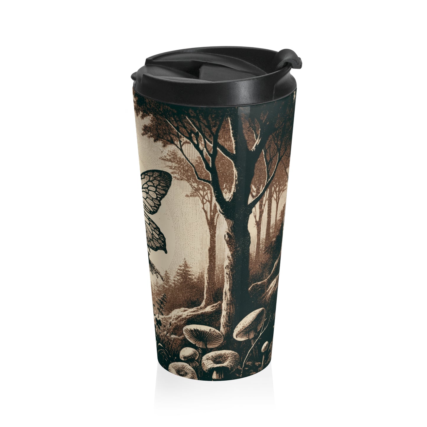 Enchanted Fairy Silhouette Stainless Steel Travel Mug — Unique Design