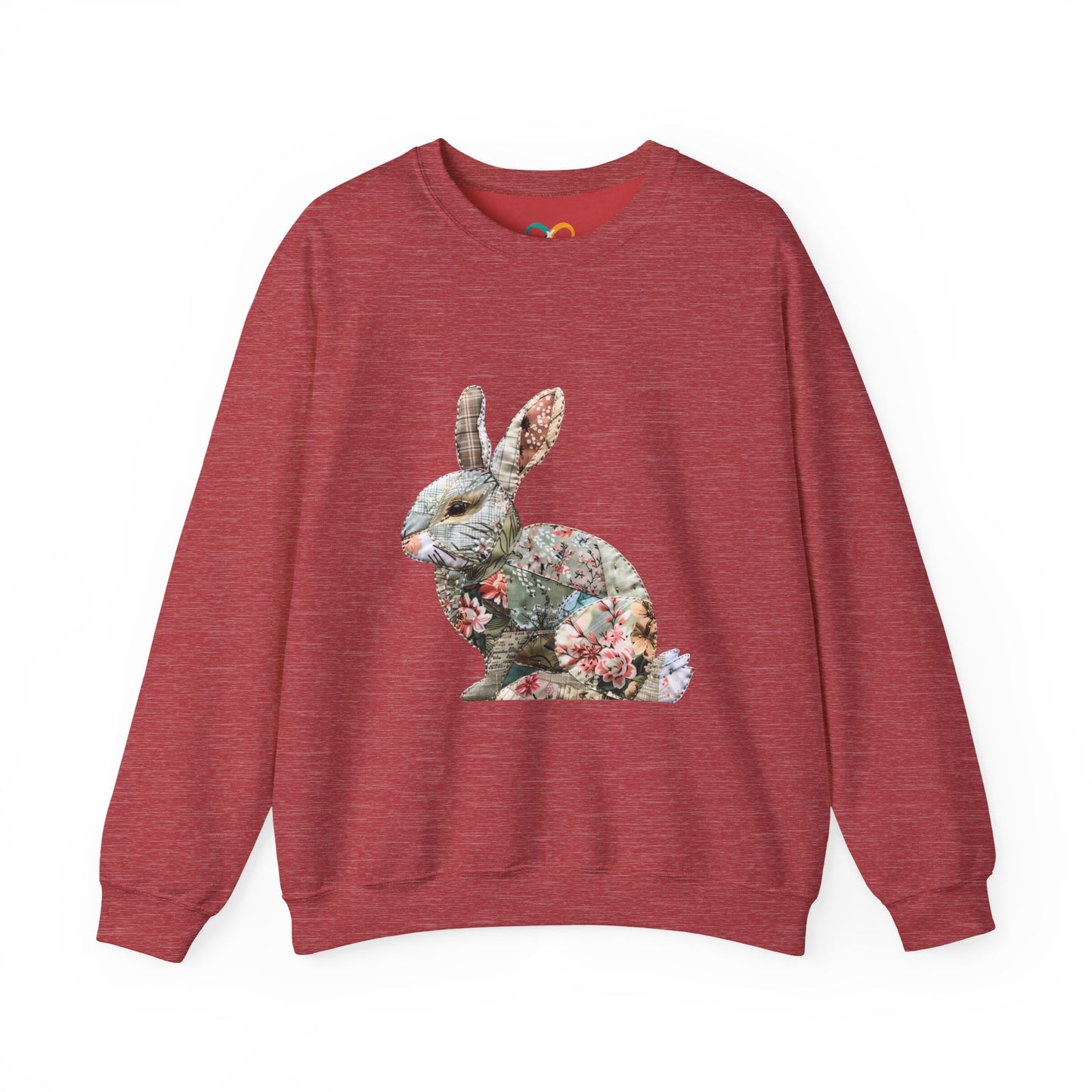 Easter Bunny Faux-Quilt Crewneck Sweatshirt