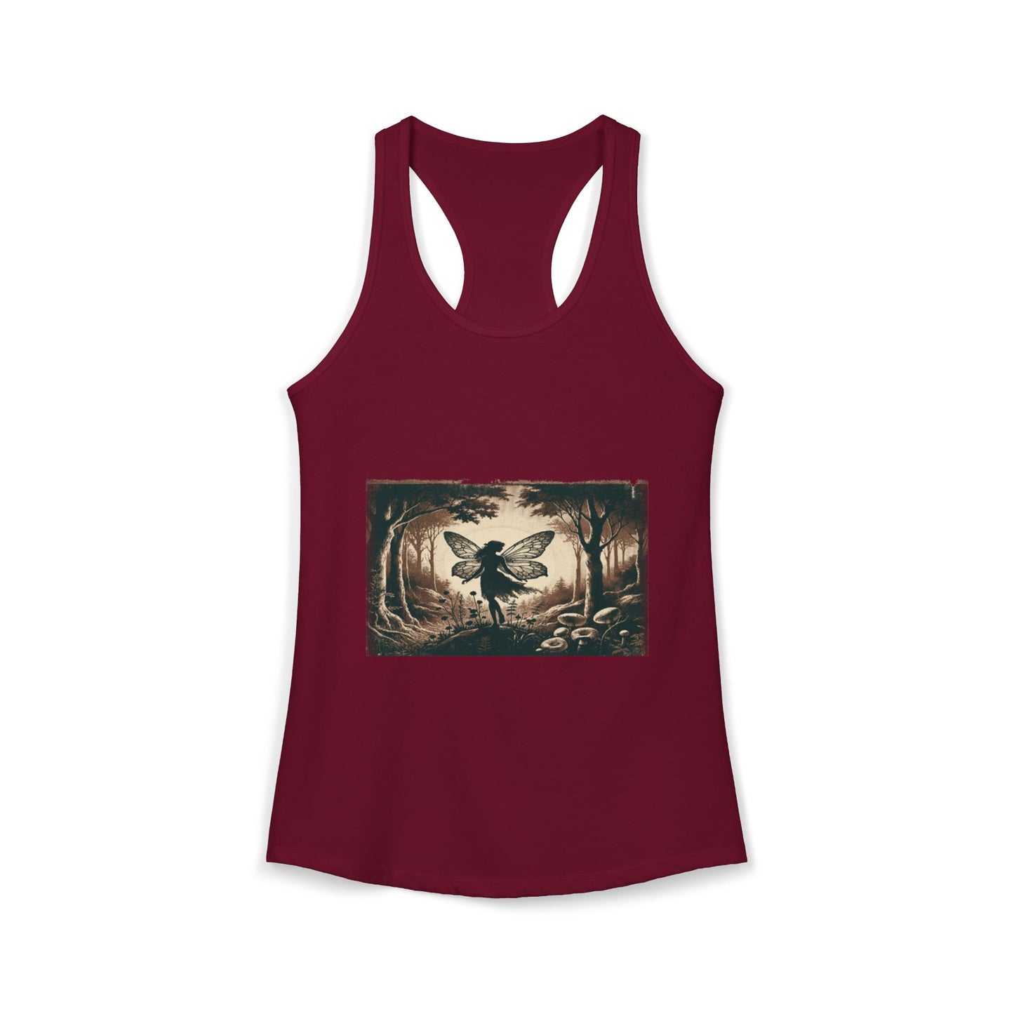 Enchanted Fairy Silhouette Women's Ideal Racerback Tank