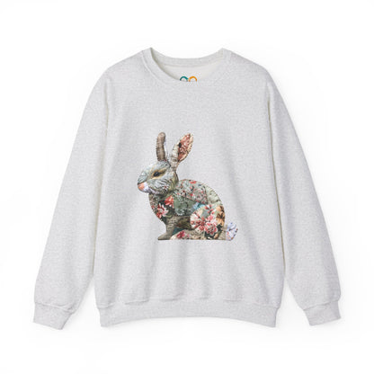 Easter Bunny Faux-Quilt Crewneck Sweatshirt