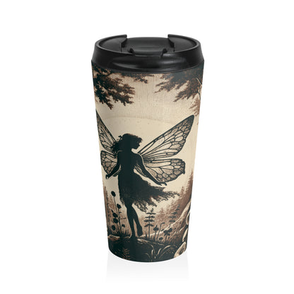 Enchanted Fairy Silhouette Stainless Steel Travel Mug — Unique Design