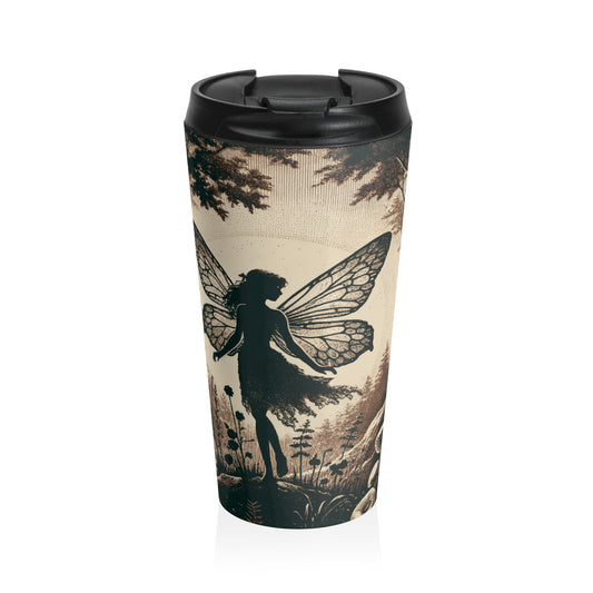 Enchanted Fairy Silhouette Stainless Steel Travel Mug — Unique Design