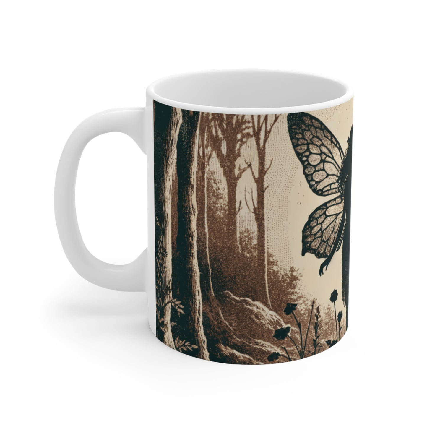 Enchanted Fairy Silhouette Ceramic Mug (EU) — Unique Design Print