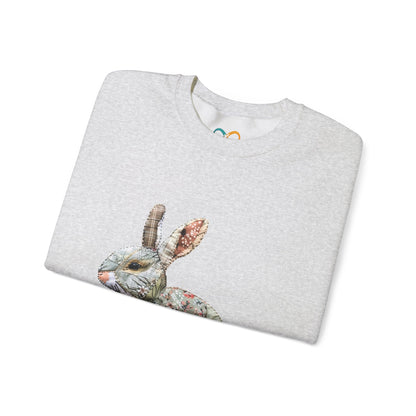 Easter Bunny Faux-Quilt Crewneck Sweatshirt