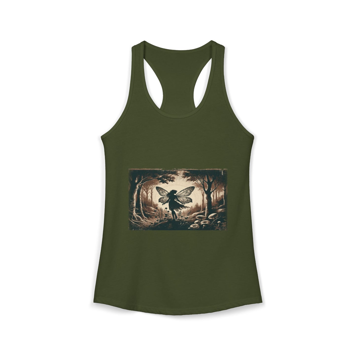 Enchanted Fairy Silhouette Women's Ideal Racerback Tank