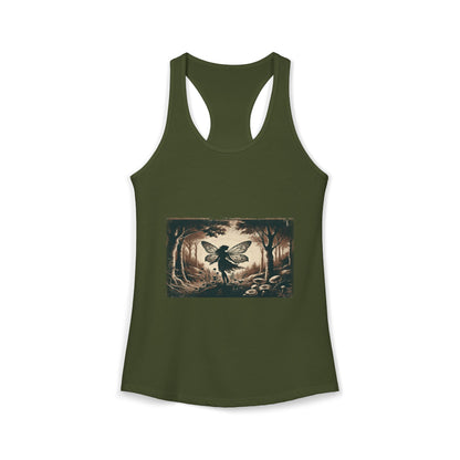 Enchanted Fairy Silhouette Women's Ideal Racerback Tank