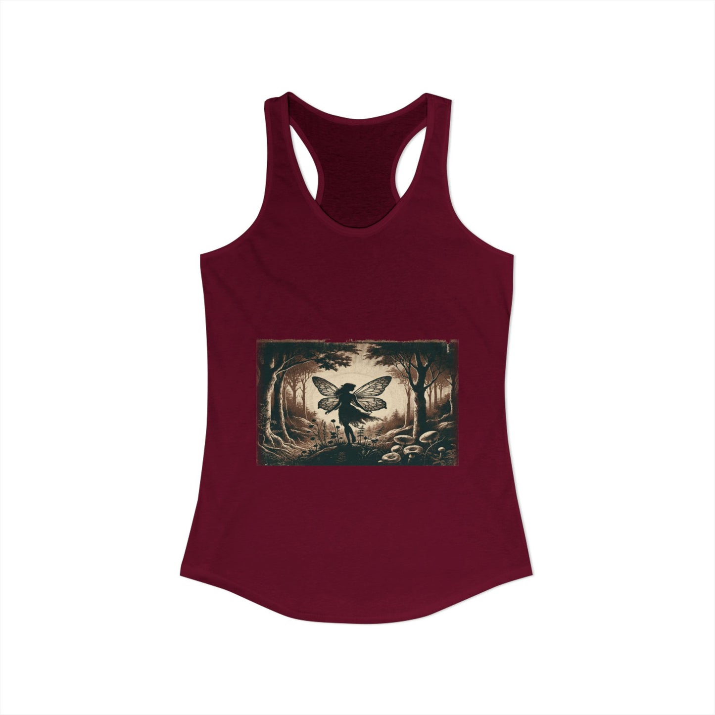 Enchanted Fairy Silhouette Women's Ideal Racerback Tank