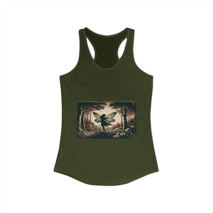 Enchanted Fairy Silhouette Women's Ideal Racerback Tank