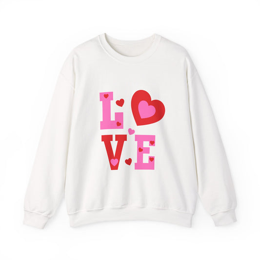 Love Heart Graphic Sweatshirt – Cute Valentine’s Day Crewneck